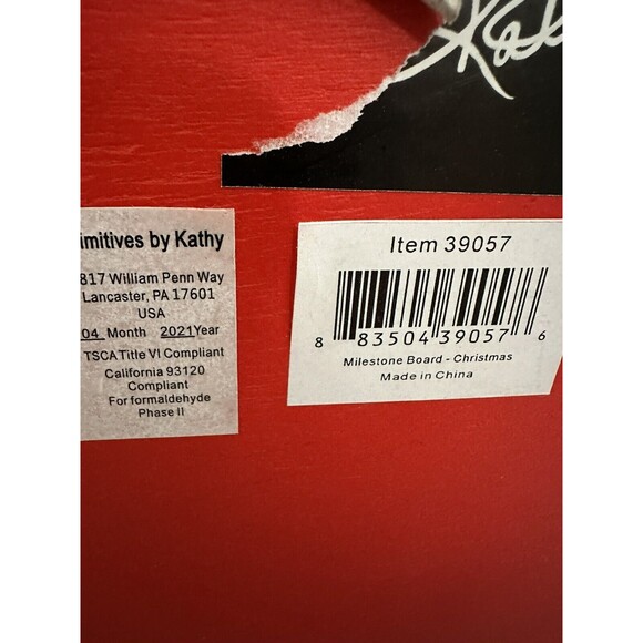 Christmas MILESTONE BOARD Wood Chalkboard Wish List Primitives By Kathy 39057 - Picture 5 of 7